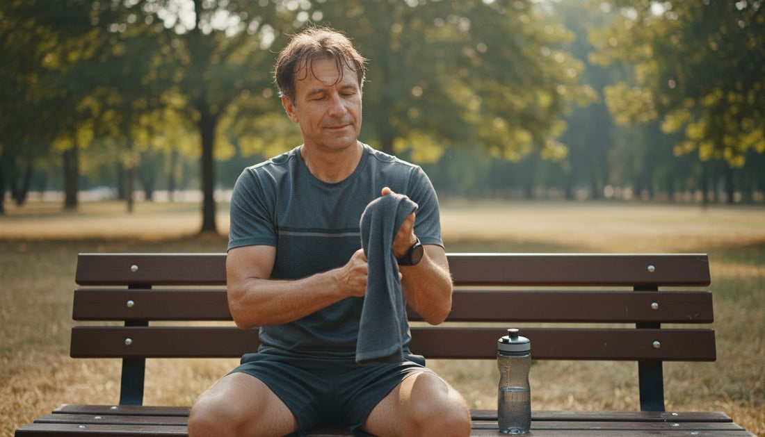 sportlicher Mann schwitzen