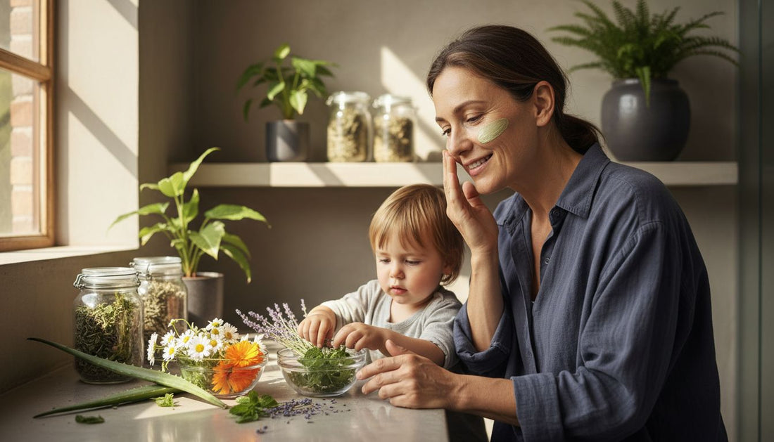 Kräuter Hautpflege Szene