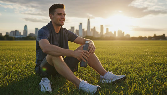 Sportler erholt sich nach dem Training