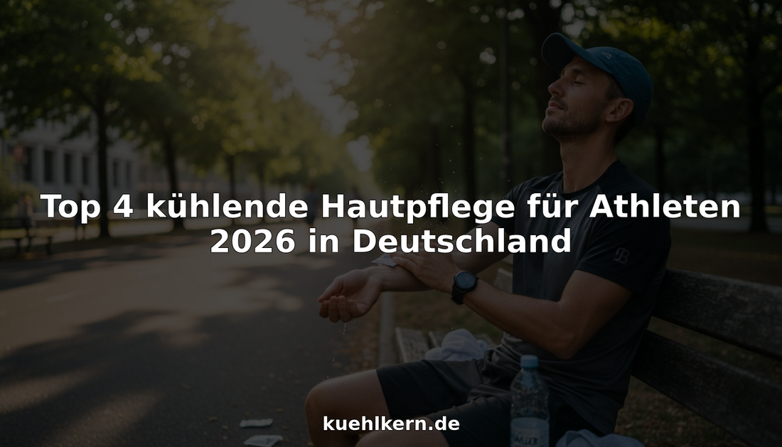 Nach dem Lauf gönnt sich die Sportlerin eine wohltuende Abkühlung mit einer erfrischenden Pflege für die Haut.