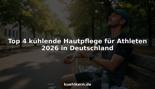 Nach dem Lauf gönnt sich die Sportlerin eine wohltuende Abkühlung mit einer erfrischenden Pflege für die Haut.