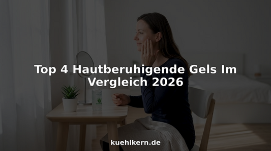 Am Schminktisch im Schlafzimmer ein kühlendes Gel auftragen.