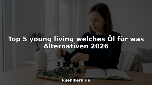 Eine Frau sortiert ihre ätherischen Öle am Wohnzimmertisch und bringt Ordnung in ihre Sammlung.